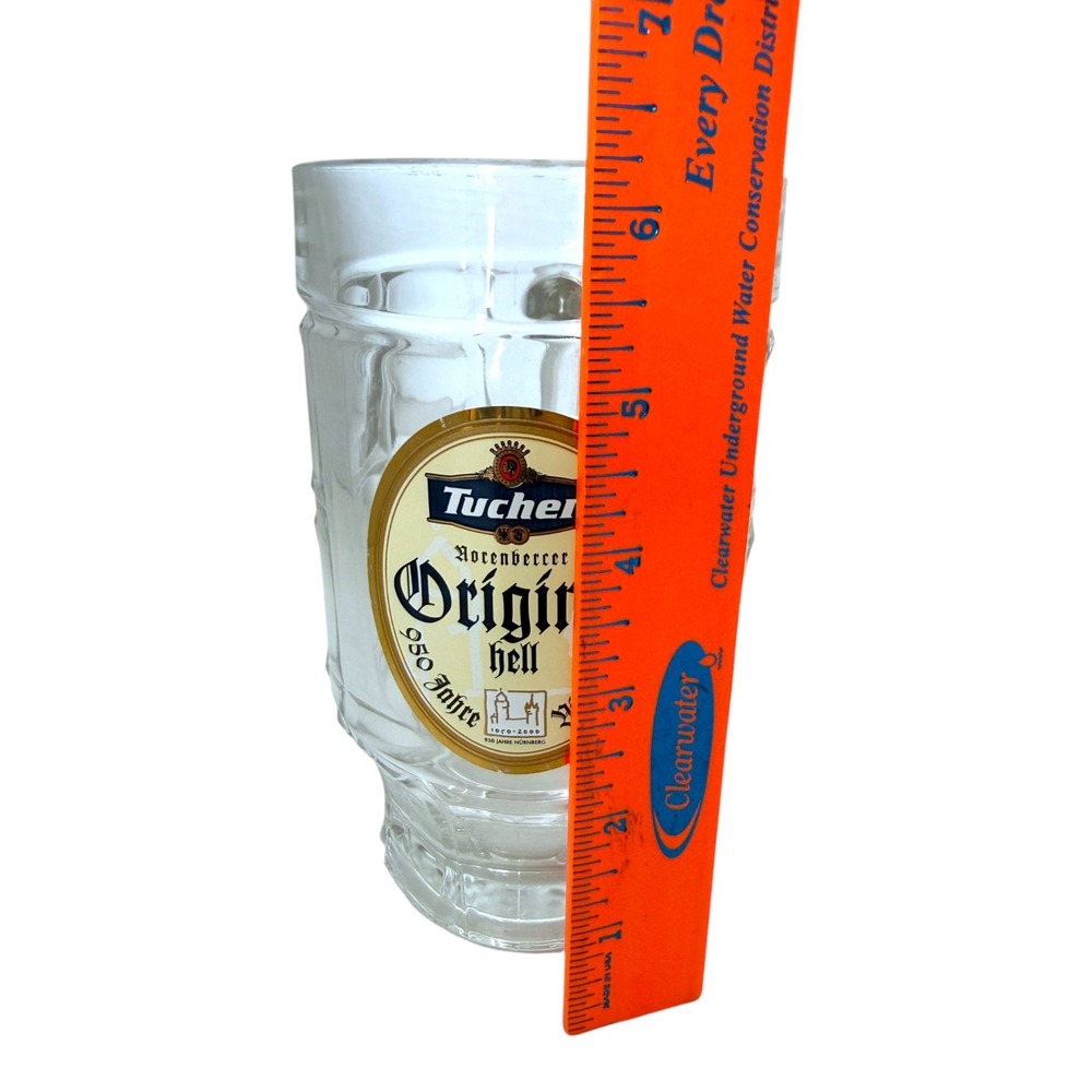 Tucher Nurnberger Original Hell 950 Jahre Nurnberg 0.5L Dimpled Glass Beer Mug - Picture 15 of 16